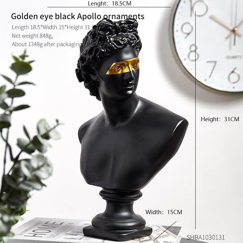 Nordic Luxury Apollo Gold Eye Resin Home Decor Piece