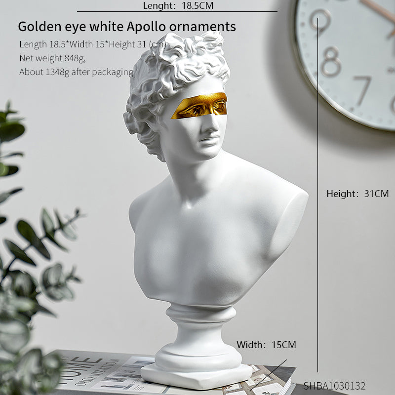 Nordic Luxury Apollo Gold Eye Resin Home Decor Piece