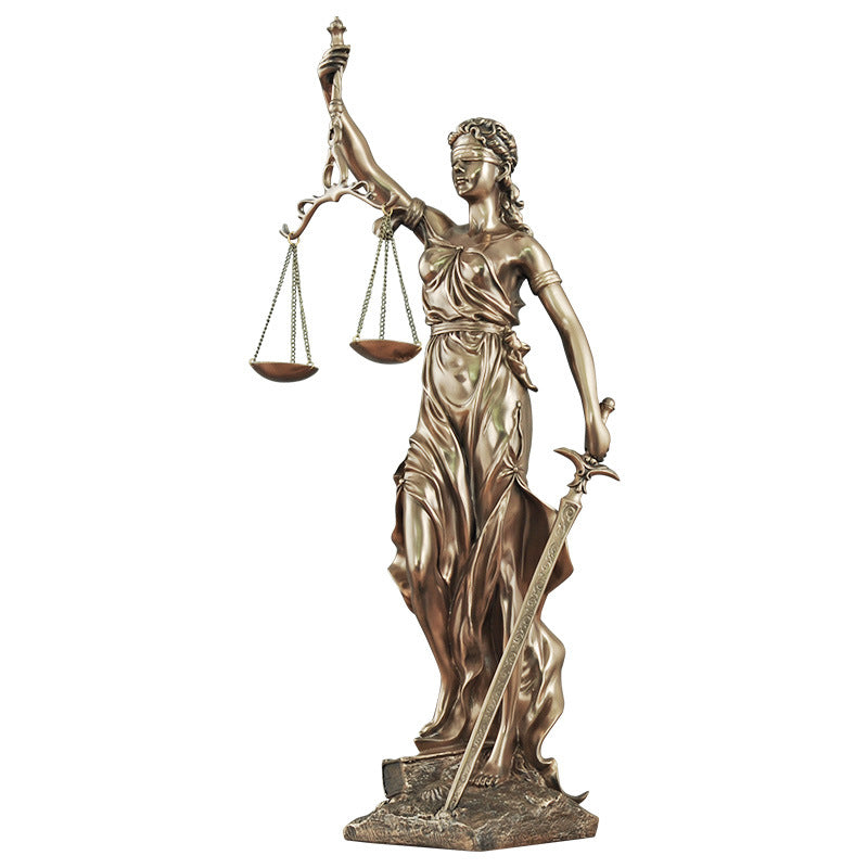 Luxury Justice Goddess Sculpture Home Decor Piece