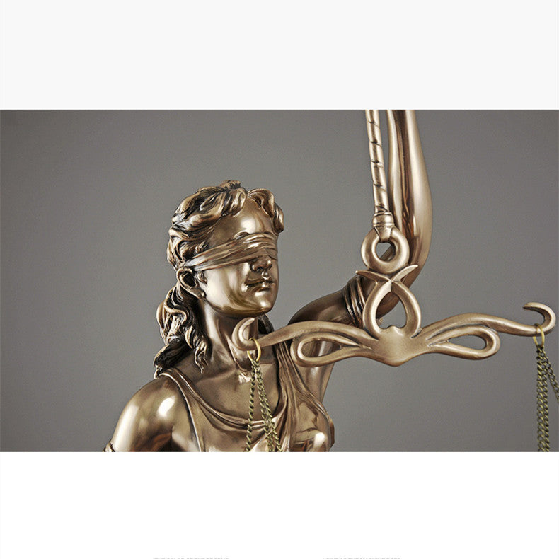 Luxury Justice Goddess Sculpture Home Decor Piece